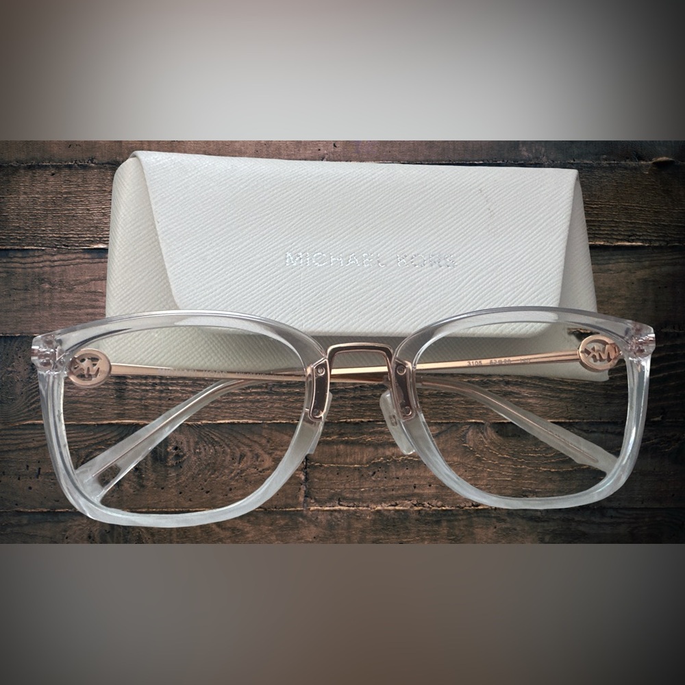 MK Michael Kors Blue Light Blocking Glasses – Rose Gold Trim